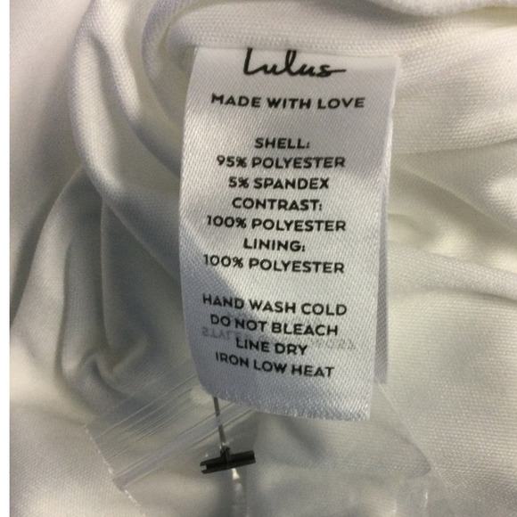 LULU'S SZ S Beaming Perfection White Pearl Organza Tie-Strap Mini Dress NEW 0B12 - Picture 8 of 8